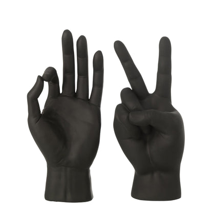 Statuetta Lingua dei Segni in Poliresina Nera Assortimento di J-Line