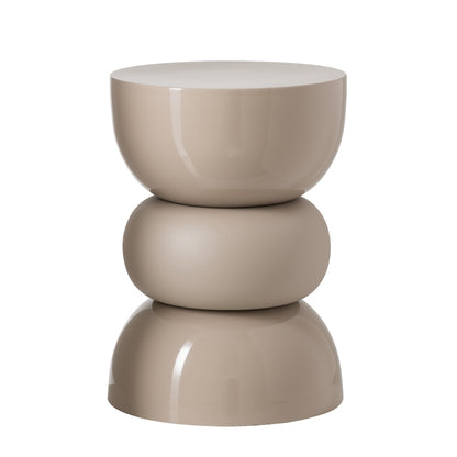 Tavolino lucido in ferro opaco beige J-Line
