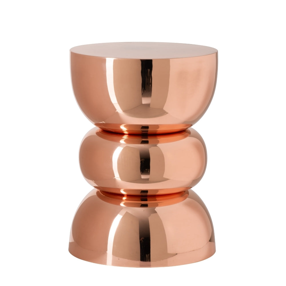 Tavolino lucido cromato oro rosa J-Line
