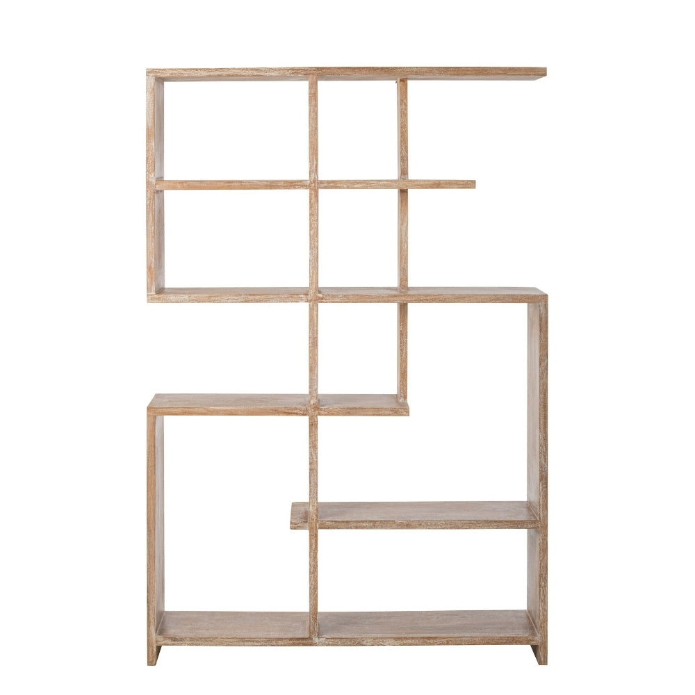 Libreria in legno di mango bianco sporco J-Line