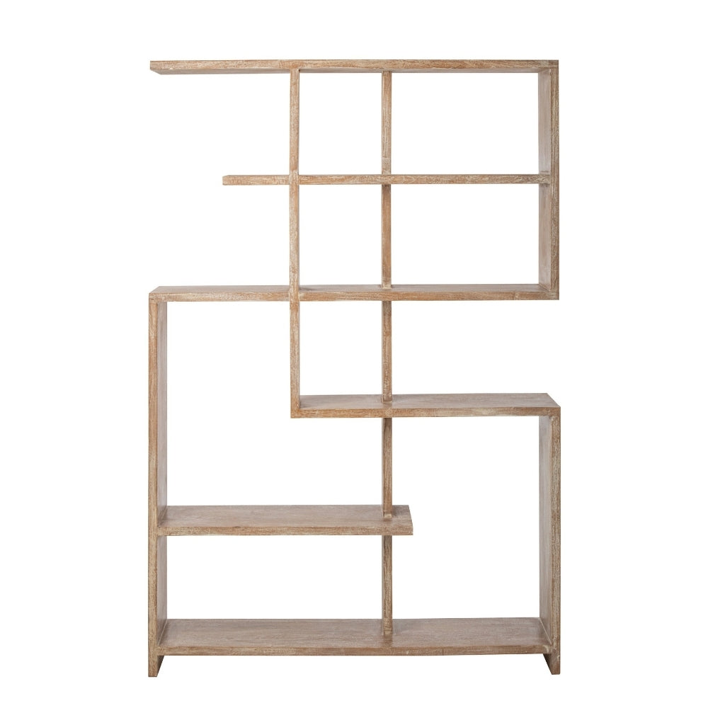 Libreria in legno di mango bianco sporco J-Line