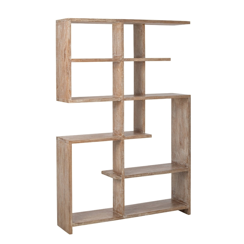 Libreria in legno di mango bianco sporco J-Line