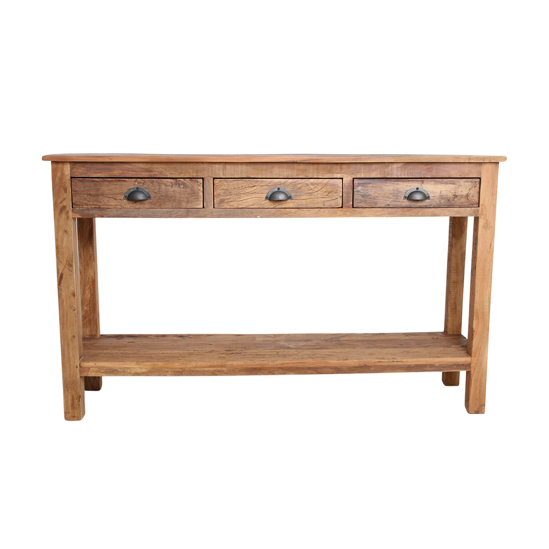 Tavolino laterale Farmwood con 3 cassetti Raw Materials