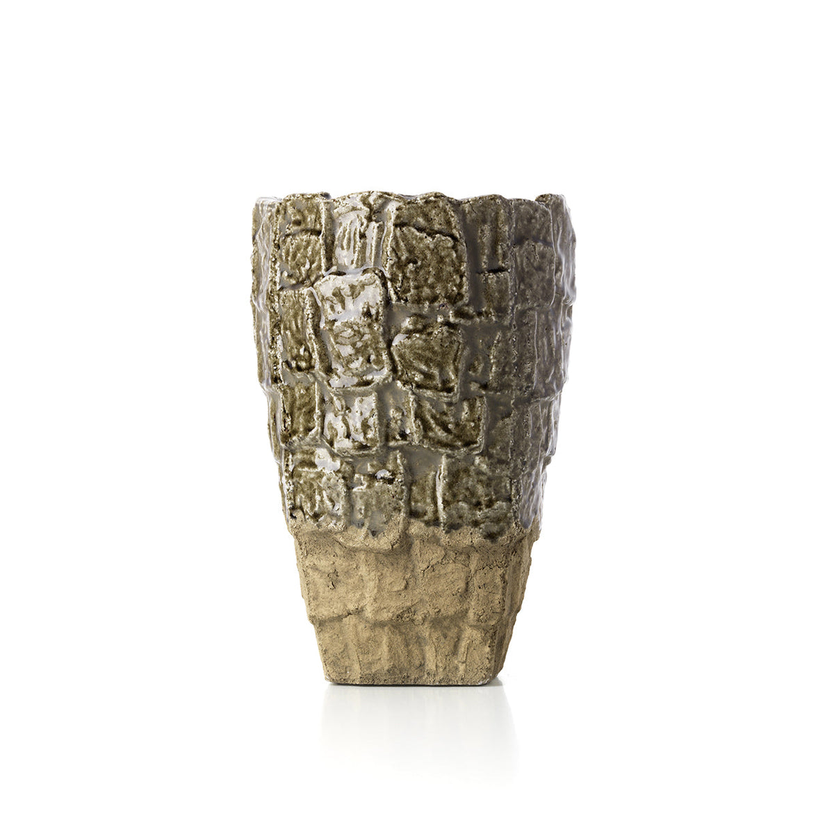Il Vaso Rock Texture Grigio Pietra Large Bazar Bizar