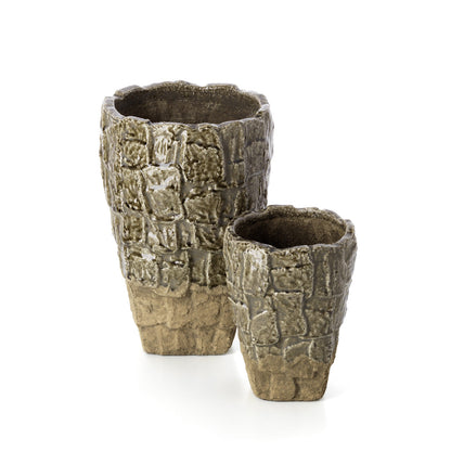 Il Vaso Rock Texture Grigio Pietra Large Bazar Bizar