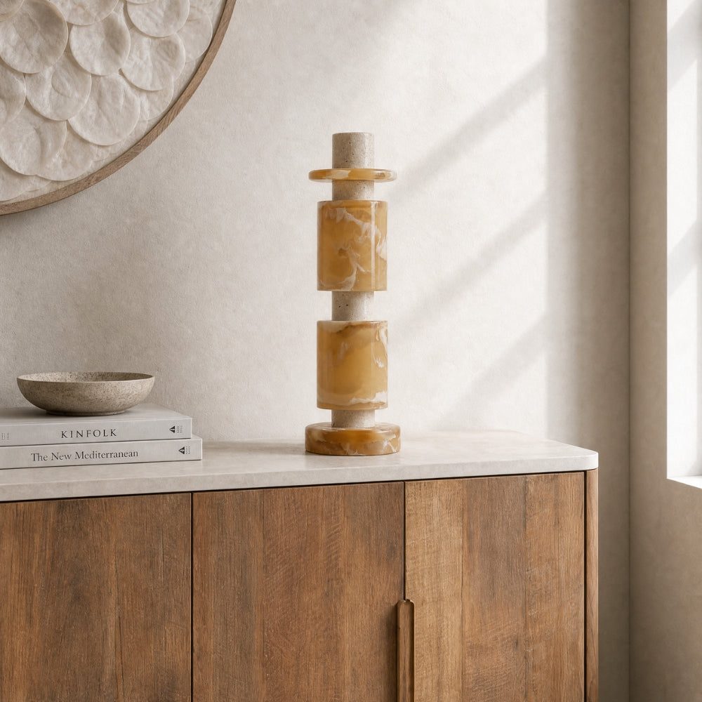 MUST Living Scultura Decorativa Alba Alta Crema Marrone