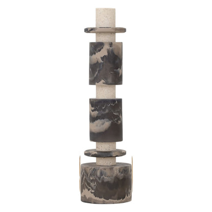 MUST Living Scultura Decorativa Alba Nero Crema Set di 2