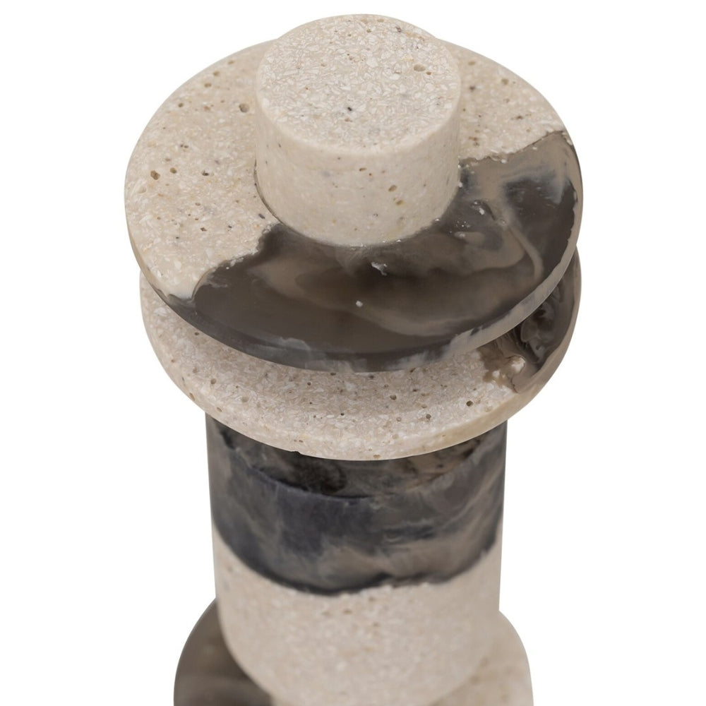 MUST Living Scultura Decorativa Alba Bassa Nero Crema