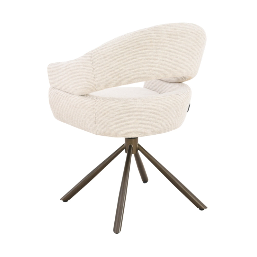 MUST Living Sedia da pranzo girevole Clooney Naturale