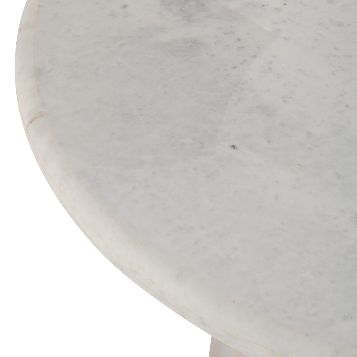 Tavolo da pranzo rotondo in marmo bianco spezzato Large J-Line