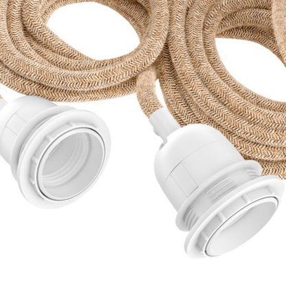 Portalampada da soffitto - Bianco naturale - 3 portalampade