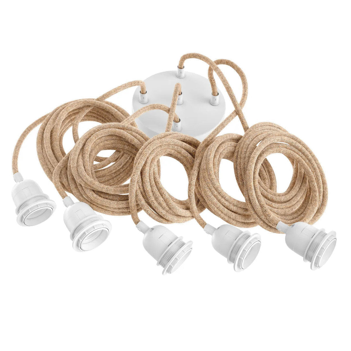 Portalampada da soffitto - Bianco naturale - 5 portalampade