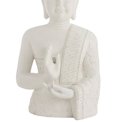 Grande Statua del Buddha Zen Bianca 124cm J-Line