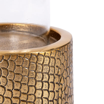 Il portacandele Croco con vetro - Ottone - Mess L Bazar Bizar