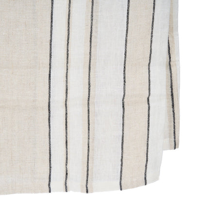 La tovaglia Provence - Nero e bianco naturale - 150x250