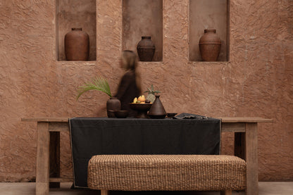 La tovaglia Tuscany - Nero Naturale - 150x300 Bazar Bizar
