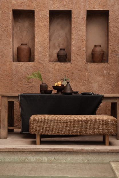 La tovaglia Tuscany - Nero Naturale - 150x300 Bazar Bizar