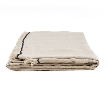 La tovaglia Tuscany Naturale Nero 150x300 Bazar Bizar