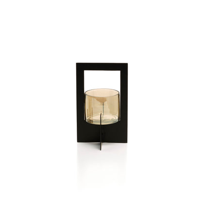 Il Candelabro Incorniciato Hurricane Nero Large Bazar Bizar