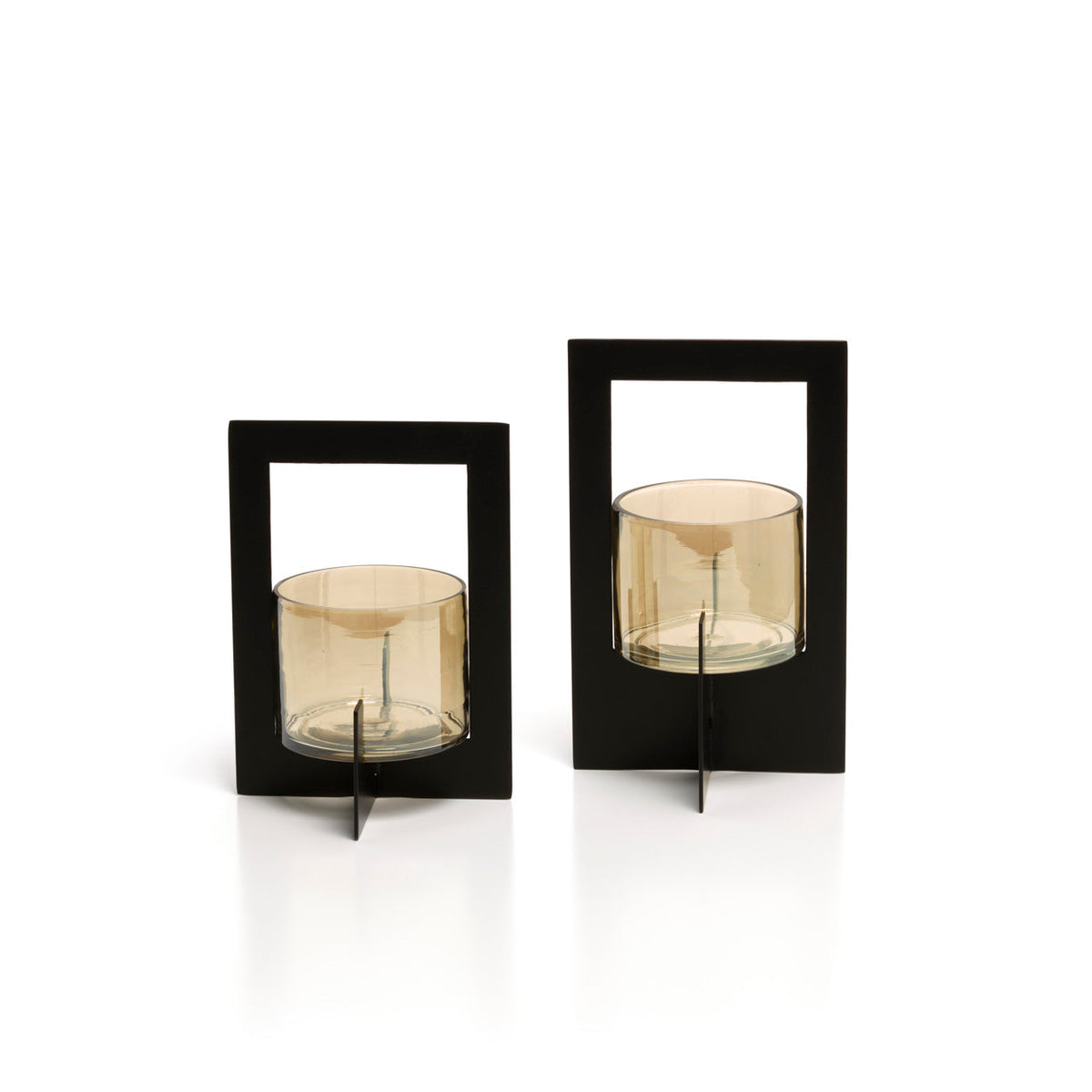 Il Candelabro Incorniciato Hurricane Nero Large Bazar Bizar