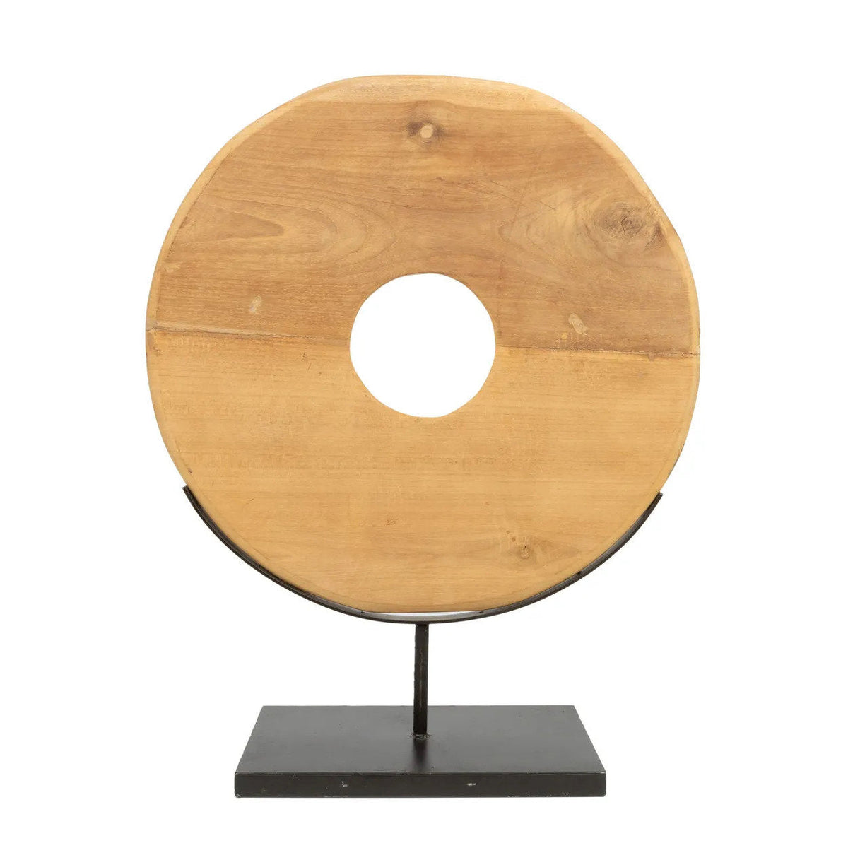 Il disco in teak su supporto Large Bazar Bizar