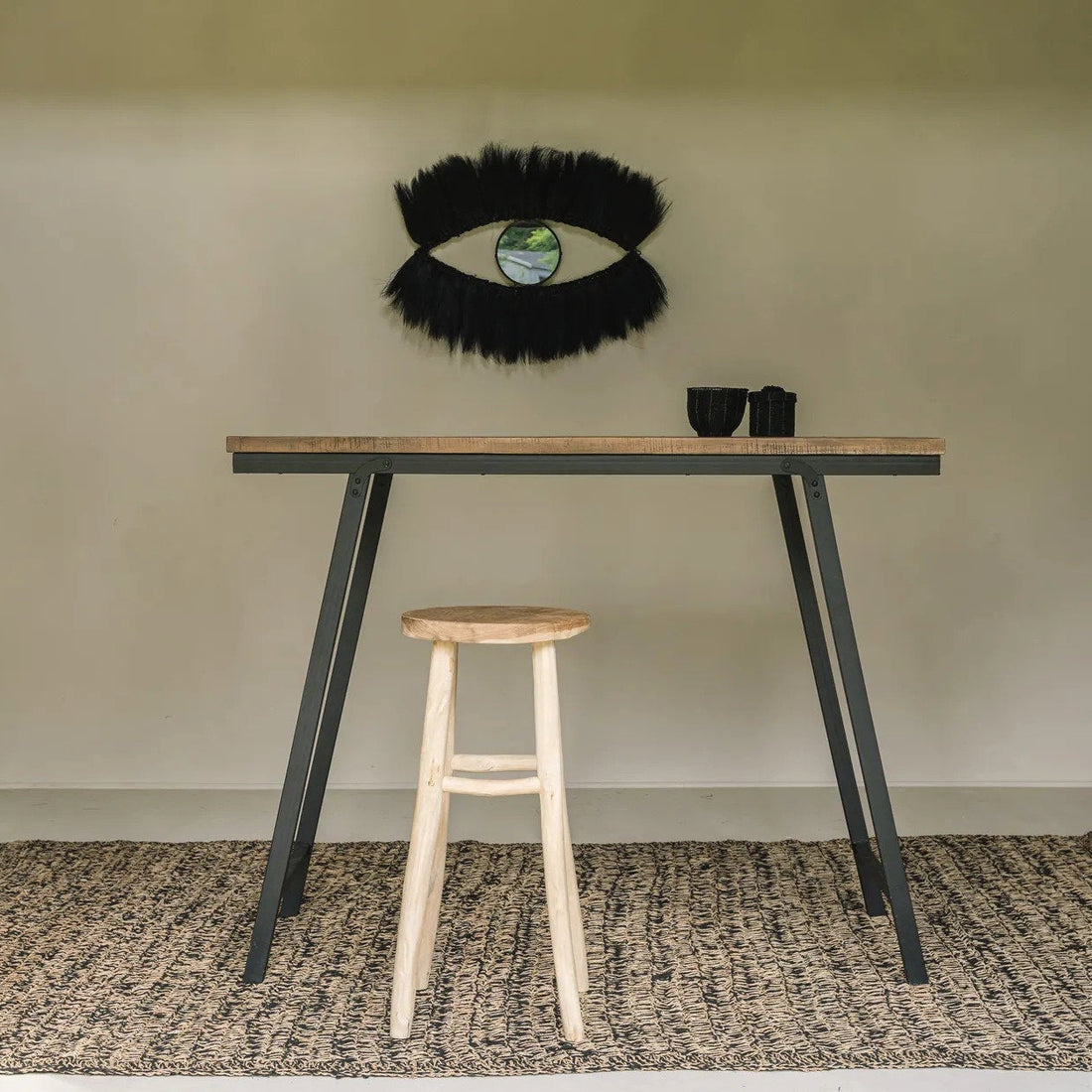 Lo specchio Black Eye - Nero 100x60cm Bazar Bizar