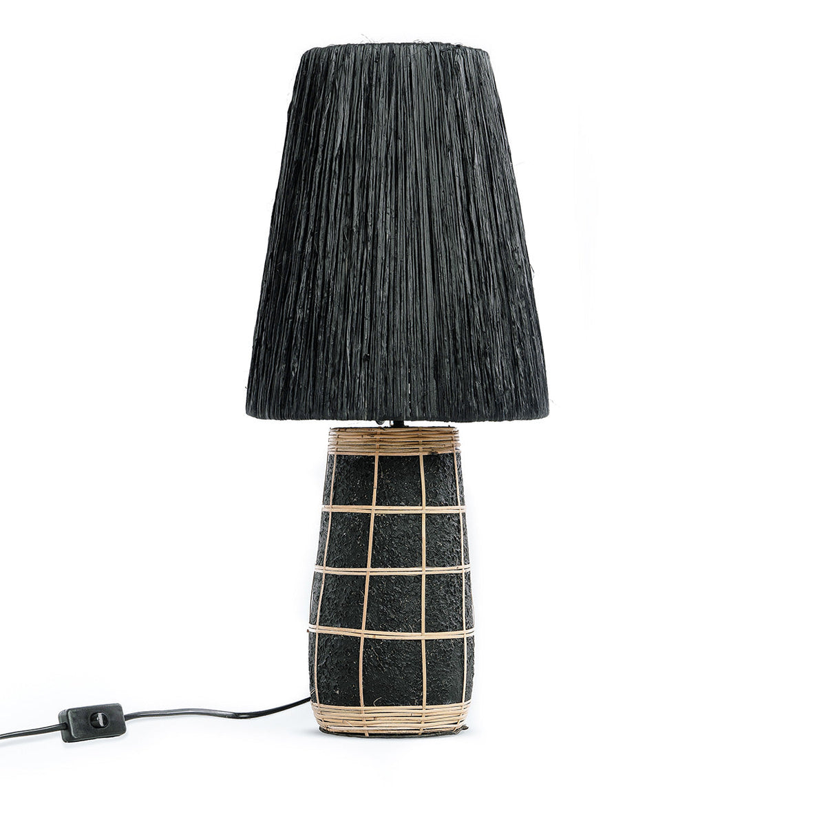 La lampada da tavolo Naxos - Nero Naturale Bazar Bizar