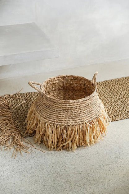 Il Cestino Deluxe in Raphia - Naturale - L Bazar Bizar