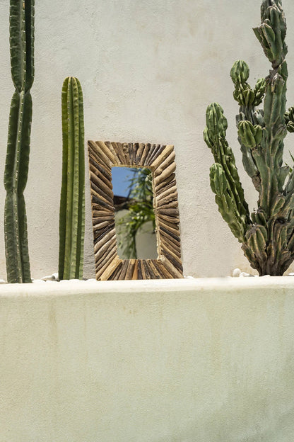 Lo specchio incorniciato Driftwood - Naturale - M Bazar Bizar