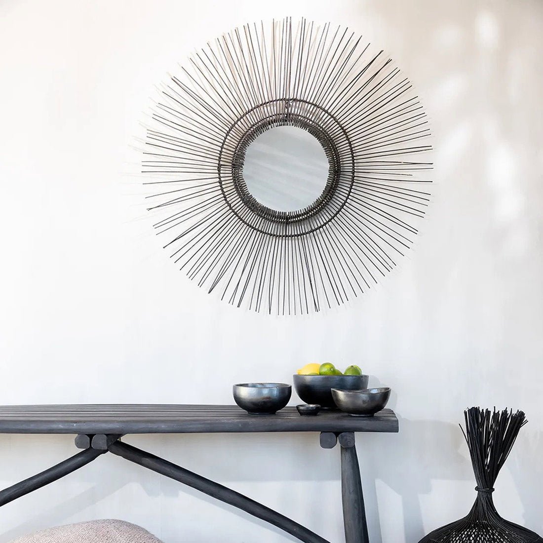 Lo specchio Tropical - Nero - L 90x90cm Bazar Bizar