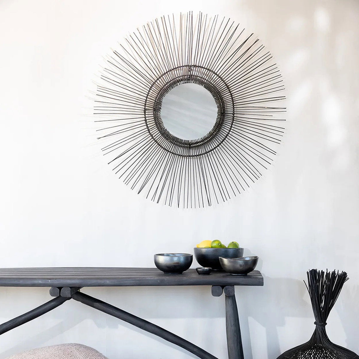 Lo specchio Tropical - Nero - L 90x90cm Bazar Bizar