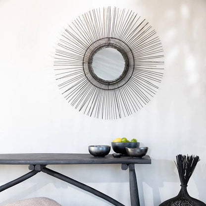 Lo specchio Tropical - Nero - L 90x90cm Bazar Bizar