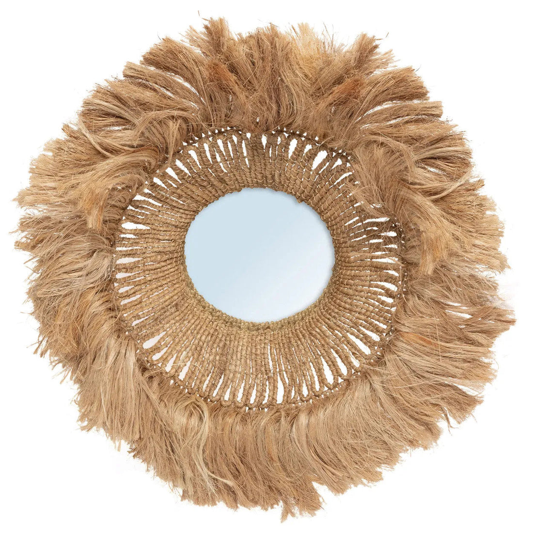 Lo specchio Solomon in abaca - Naturale 85x85 cm Bazar Bizar