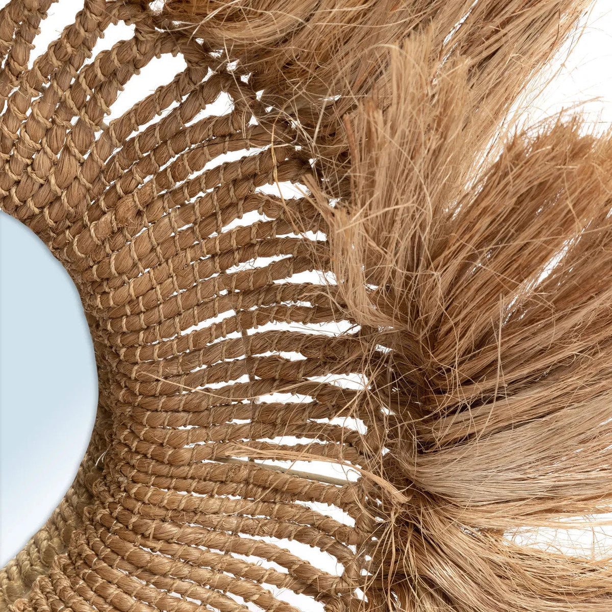 Lo specchio Solomon in abaca - Naturale 85x85 cm Bazar Bizar