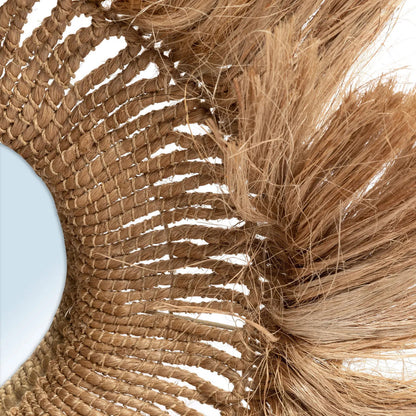 Lo specchio Solomon in abaca - Naturale 85x85 cm Bazar Bizar