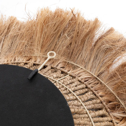 Lo specchio Solomon in abaca - Naturale 85x85 cm Bazar Bizar