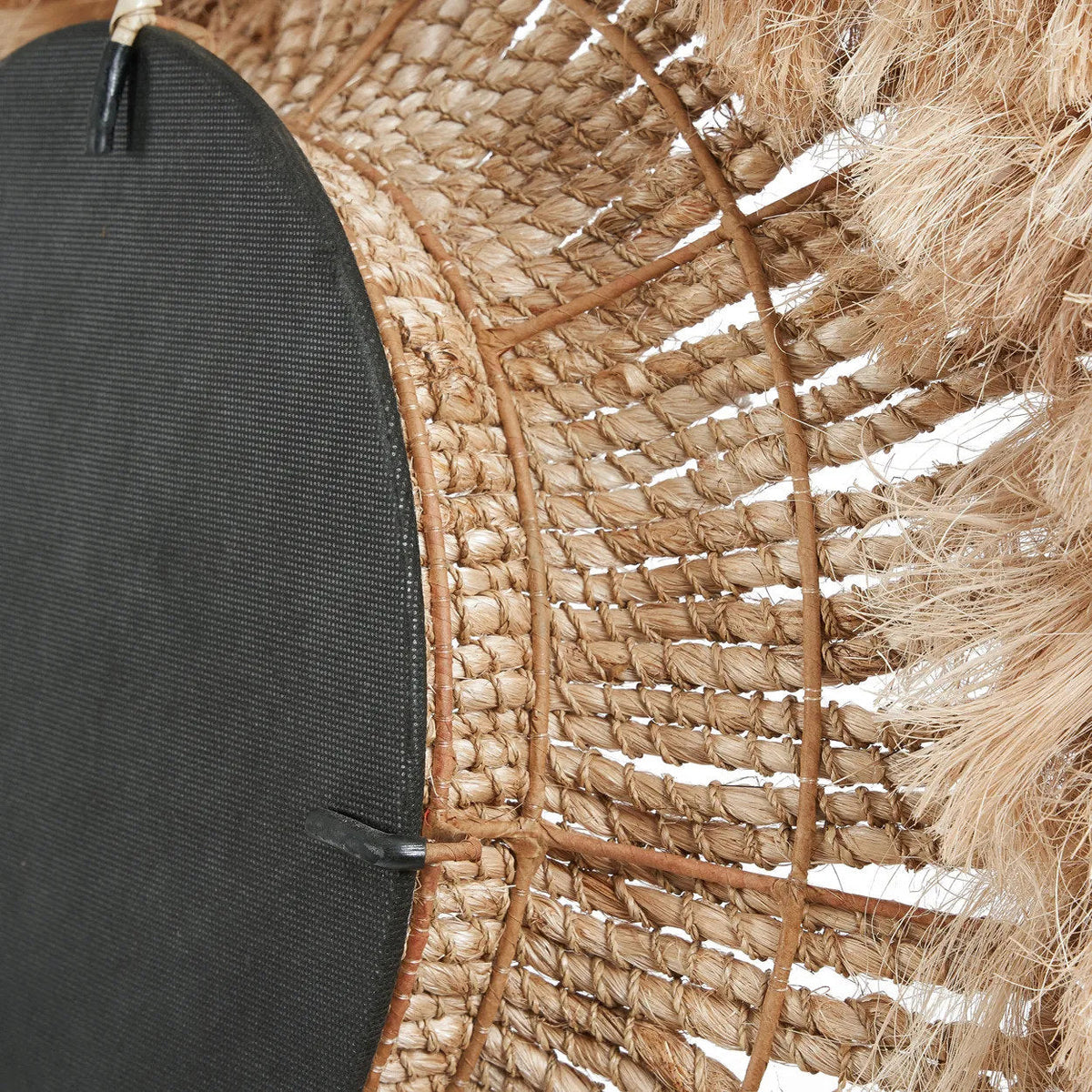 Lo specchio Solomon in abaca - Naturale 85x85 cm Bazar Bizar