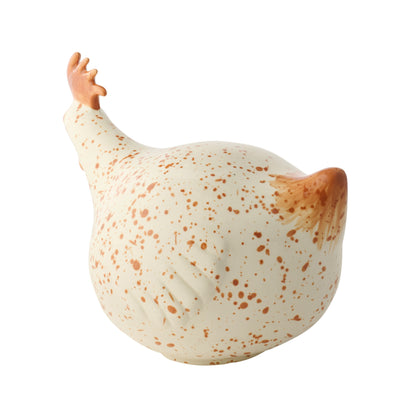 Gallo in ceramica bianco/marrone Large J-Line
