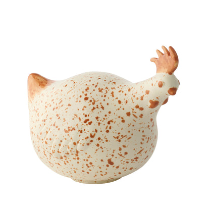 Gallo in ceramica bianco/marrone Large J-Line