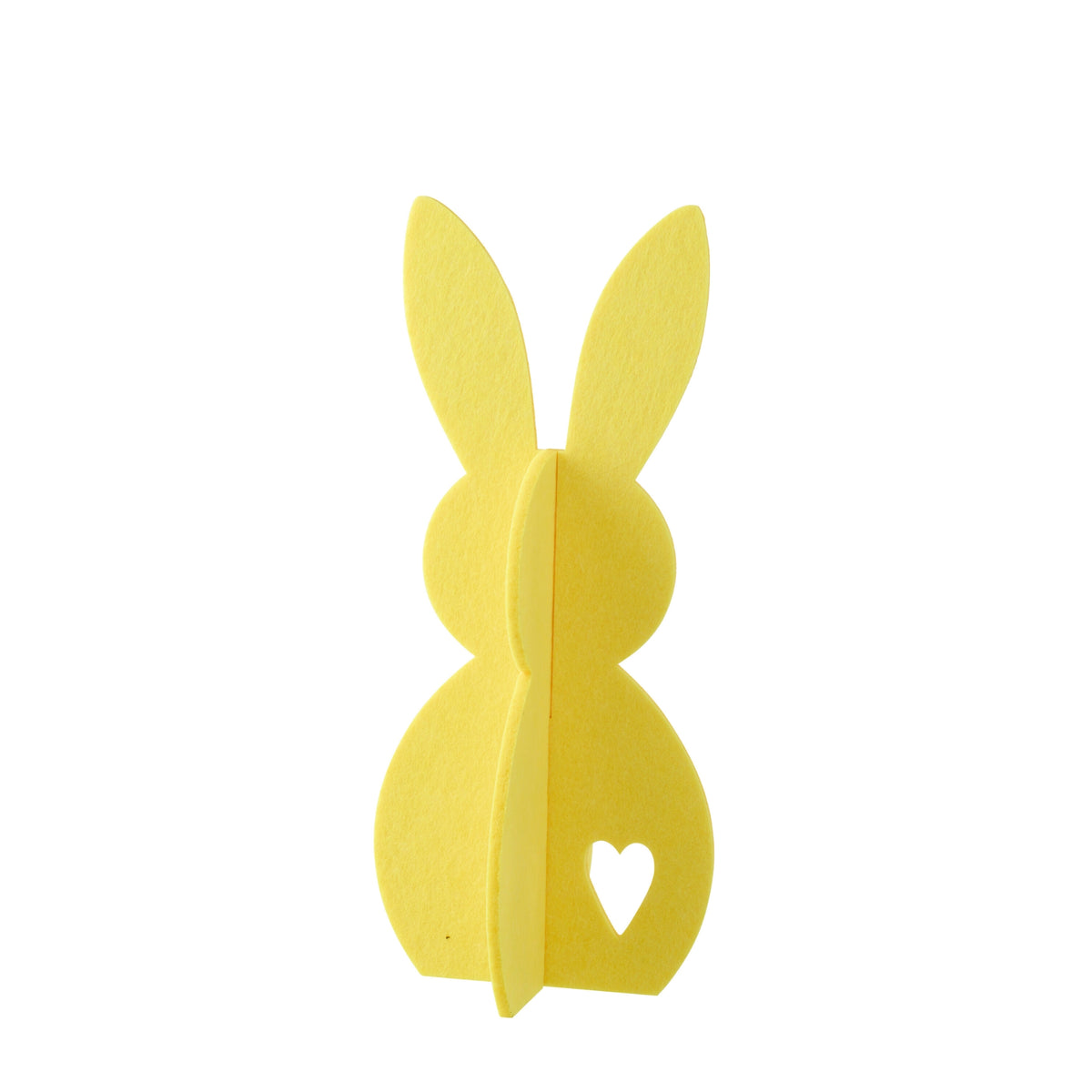 Decorazione pasquale con coniglietto giallo in feltro, set da 3 J-Line