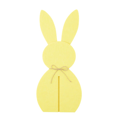 Decorazione pasquale con coniglietto giallo in feltro, set da 3 J-Line