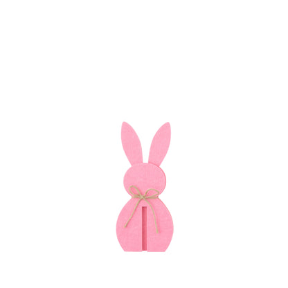 Decorazione pasquale con coniglietto rosa in feltro, set da 3 J-Line