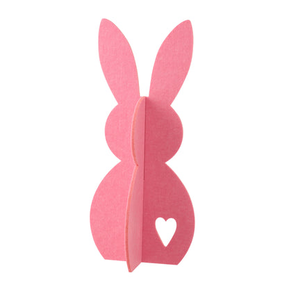 Decorazione pasquale con coniglietto rosa in feltro, set da 3 J-Line