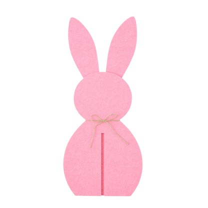 Decorazione pasquale con coniglietto rosa in feltro, set da 3 J-Line