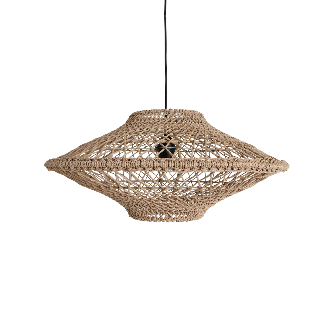 Lampada a sospensione Corda in corda naturale media Ø60 cm Raw Materials