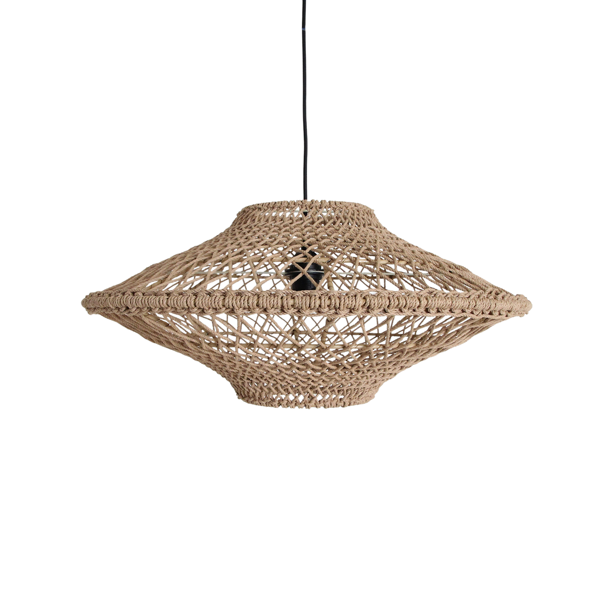 Lampada a sospensione Corda in corda naturale media Ø60 cm Raw Materials