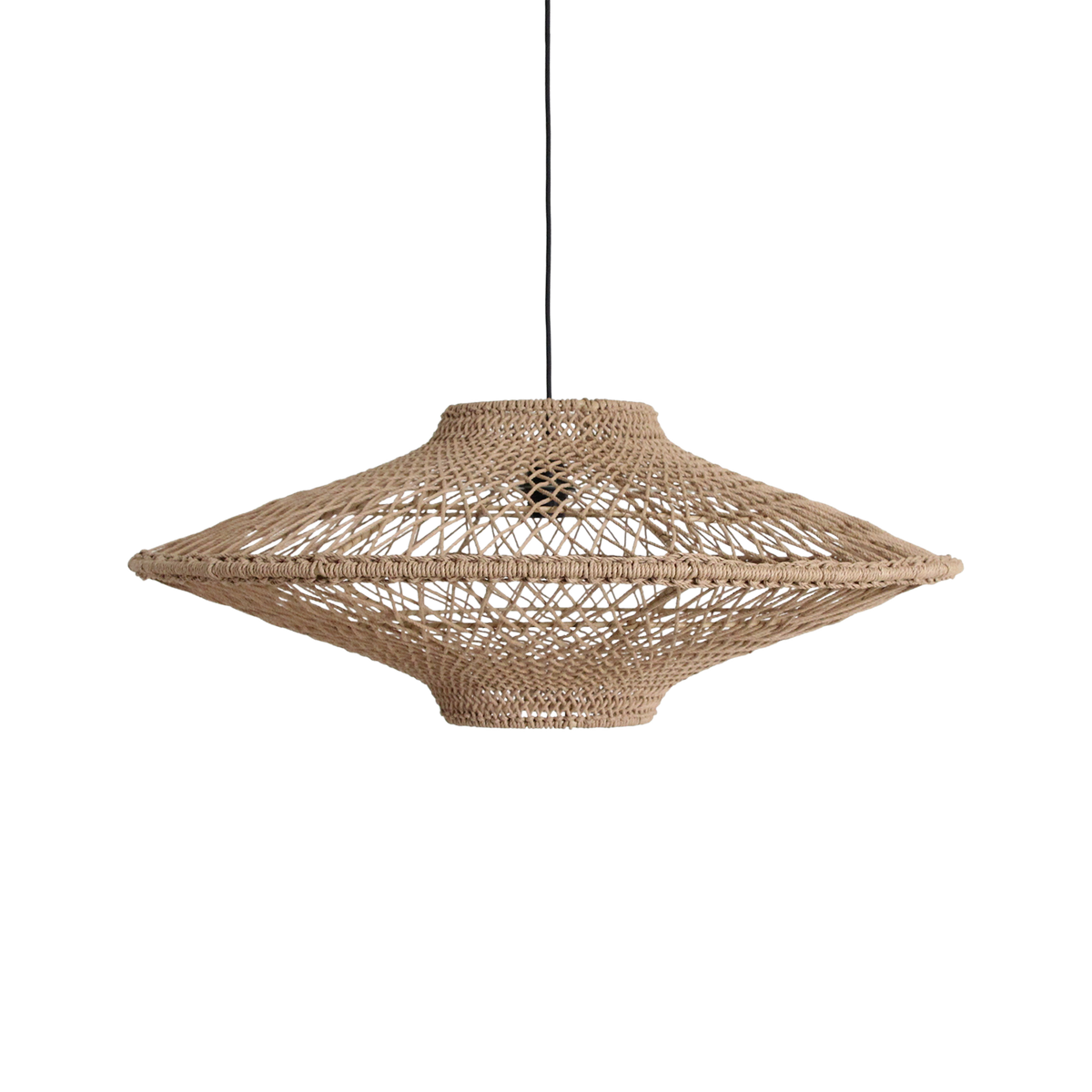 Lampada a sospensione Corda in corda naturale Large Ø80cm Raw Materials