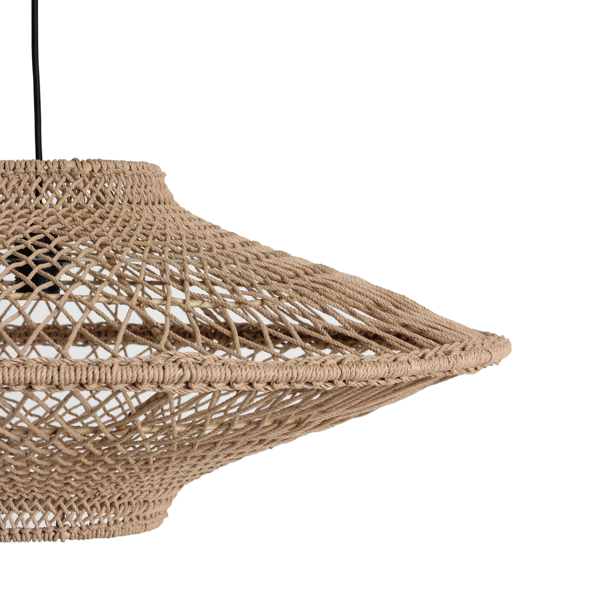 Lampada a sospensione Corda in corda naturale Large Ø80cm Raw Materials
