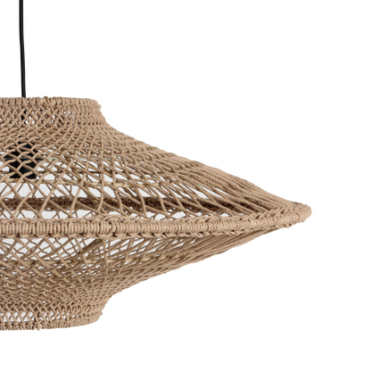 Lampada a sospensione Corda in corda naturale Large Ø80cm Raw Materials