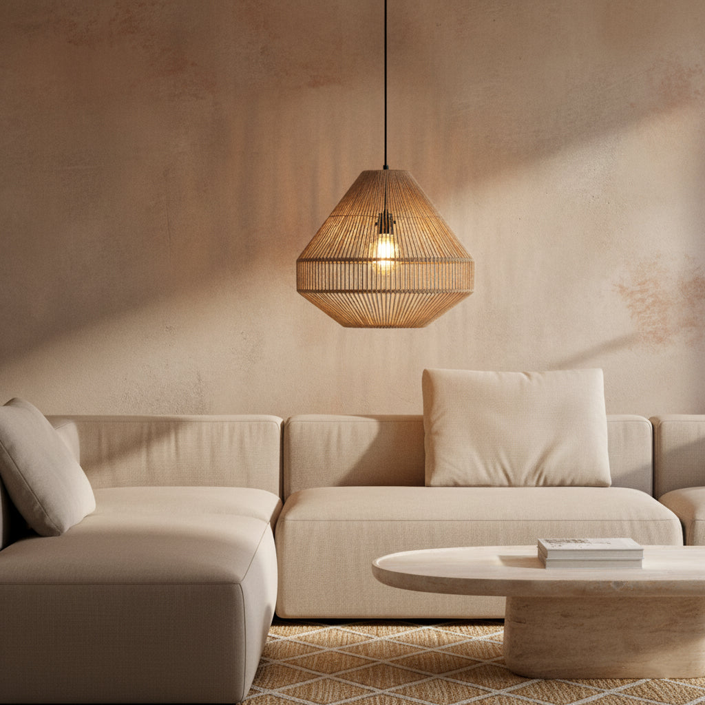 Linea Lampada a sospensione Diamond Naturale Ø44x42cm Raw Materials